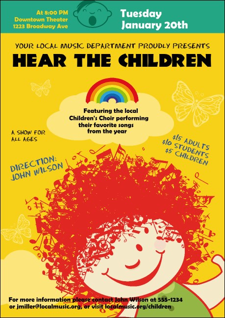 Children's Music Club Flyer Product Front