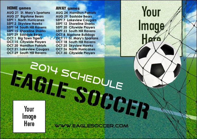 Soccer Schedule Club Flyer Product Front