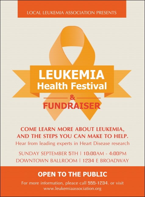 Leukemia Invitation Product Front