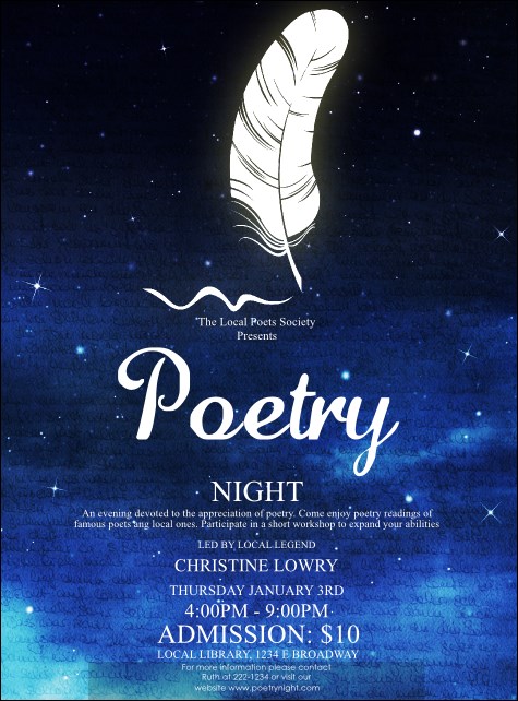 Poetry Quill Flyer