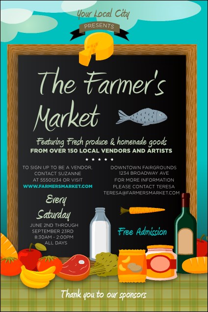 Farmer's Market Poster Product Front