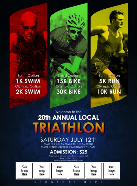 Triathlon Logo Flyer Product Front