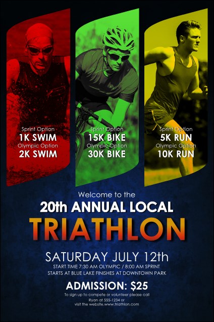 Triathlon Poster Product Front