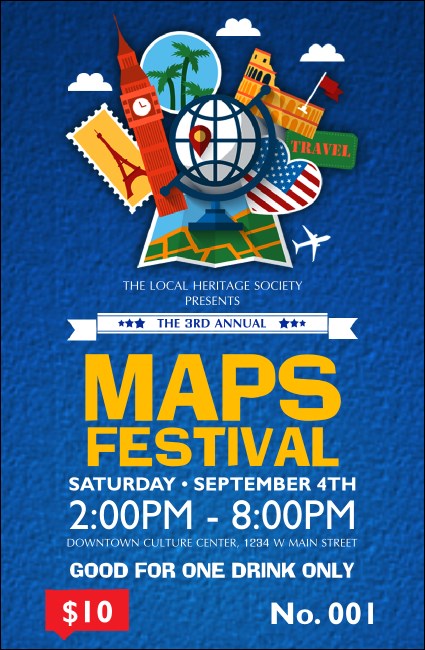 Travel Drink Ticket Product Front