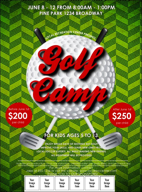 Golf Camp Logo Flyer