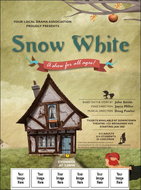Snow White Logo Flyer Product Front