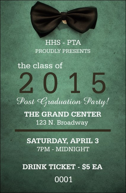 Bow Tie Drink Ticket Product Front