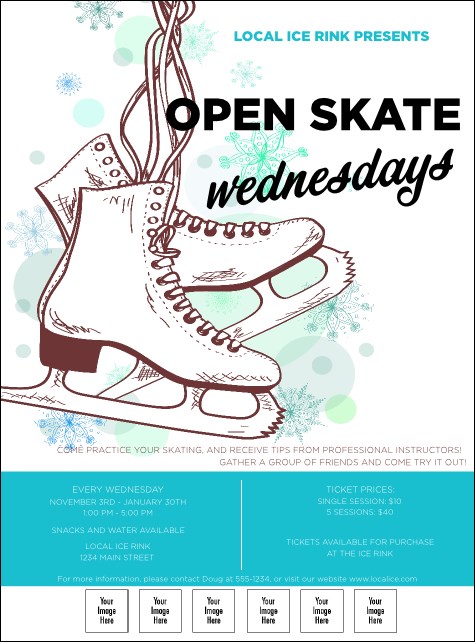 Ice Skating Logo Flyer Product Front