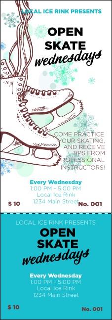 Ice Skating Event Ticket Product Front