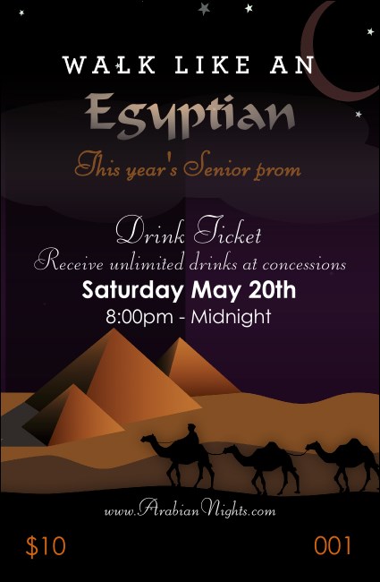 Egyptian Drink Ticket Product Front
