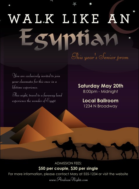 Egyptian Invitation Product Front