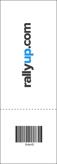 Blue Flower Raffle Ticket Product Back