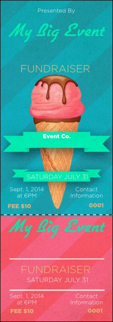 Ice Cream Event Ticket Product Front