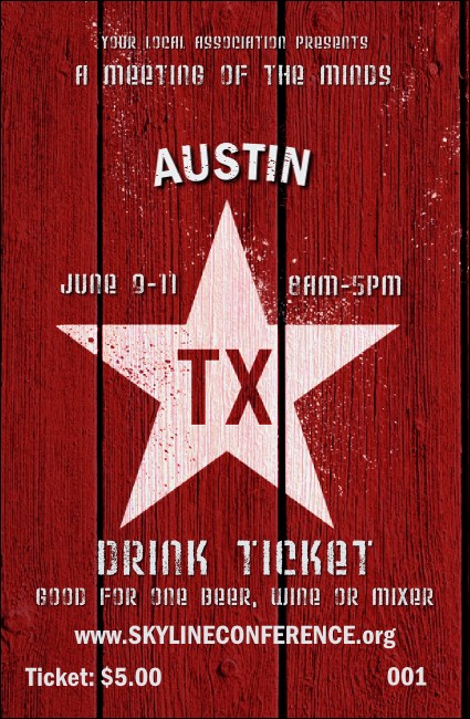 Austin Star Drink Ticket Product Front