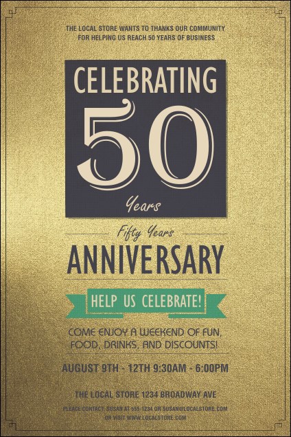 50th Anniversary Poster Product Front