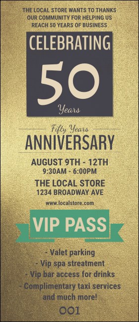 50th Anniversary VIP Pass