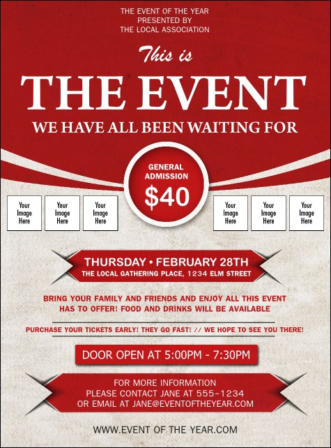 Red Logo Flyer Product Front