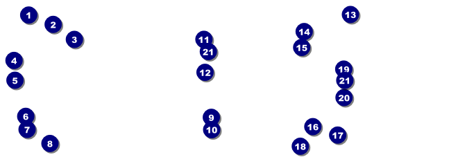 Red Event Ticket Front Field Markers