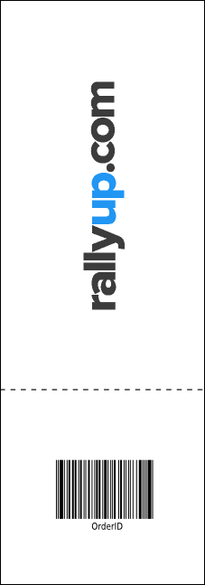 Orange Geometric Raffle Ticket Product Back