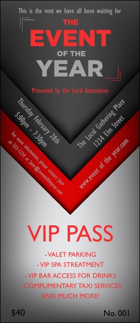 Red and Silver VIP Pass