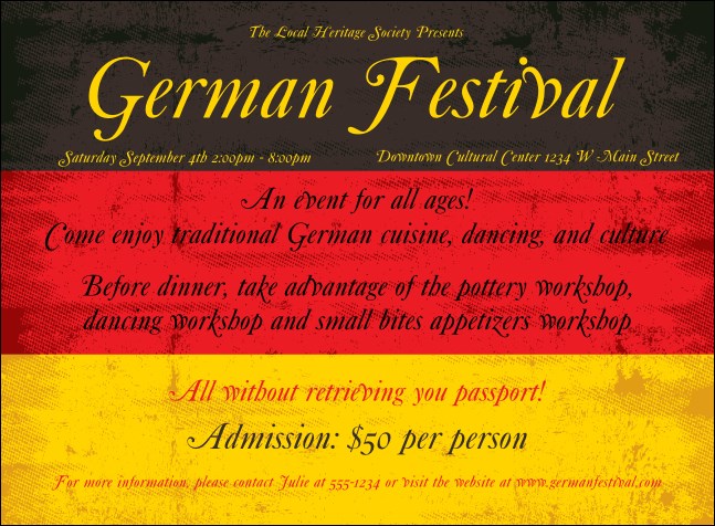 German Flag Invitation Product Front