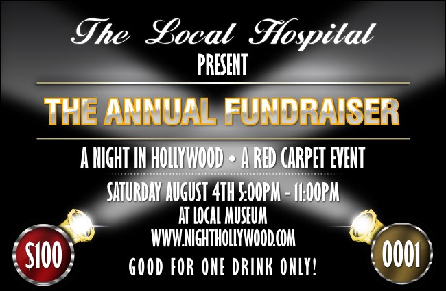 Hollywood Lights Drink Ticket Product Front