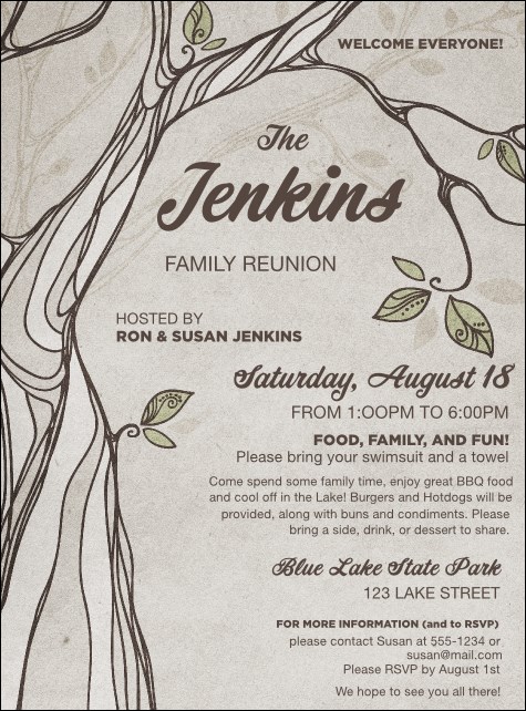 Reunion Flyer Product Front