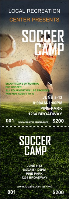 Soccer Camp Event Ticket