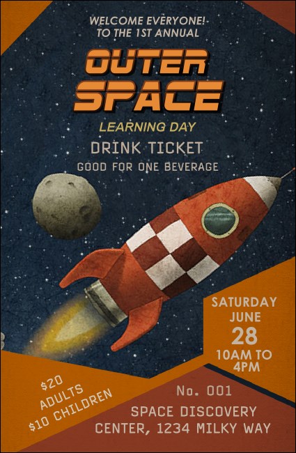 Spaceship Drink Ticket Product Front