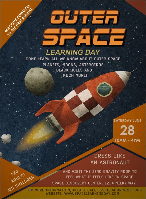 Spaceship Invitation Product Front