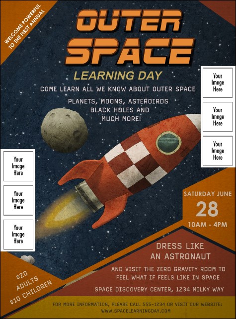 Spaceship Logo Flyer Product Front