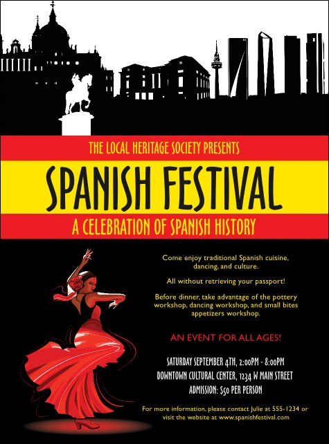 Spanish Festival Flyer Product Front