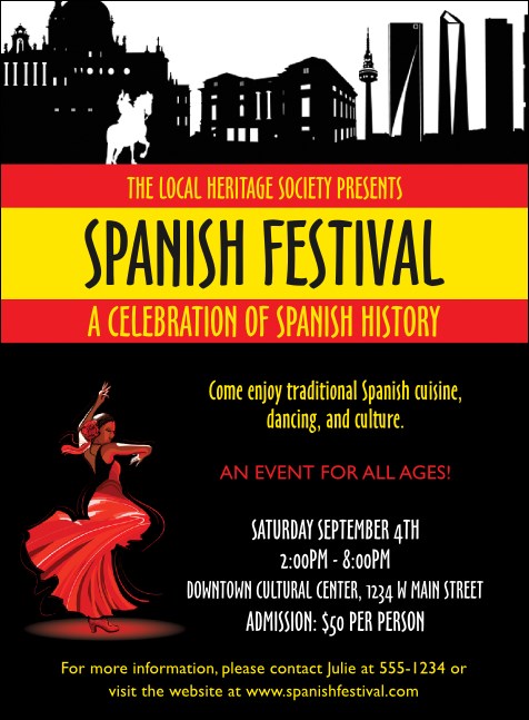 Spanish Festival Invitation Product Front