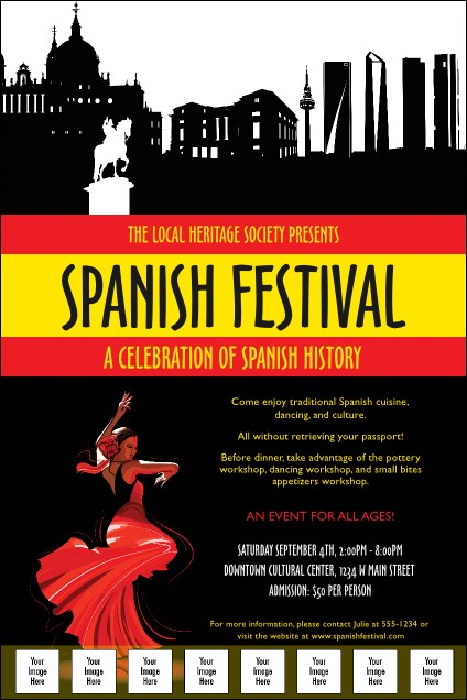 Spanish Festival Logo Poster Product Front