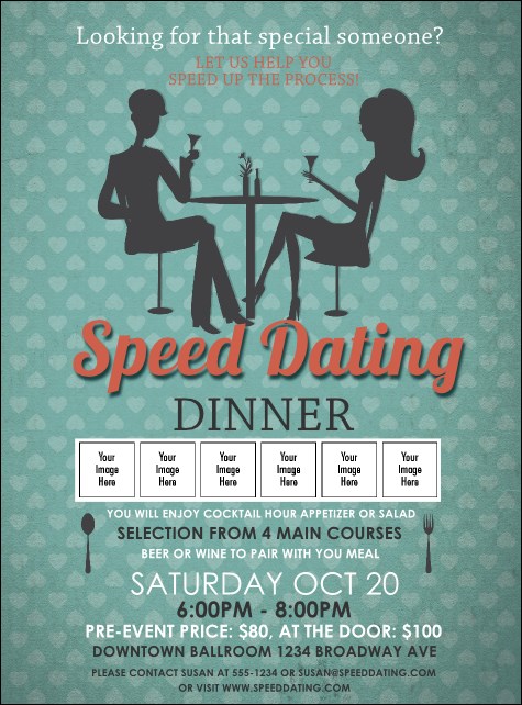 Speed Dating Logo Flyer Product Front