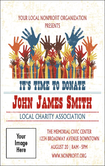 Fundraising Hands VIP Event Badge Medium