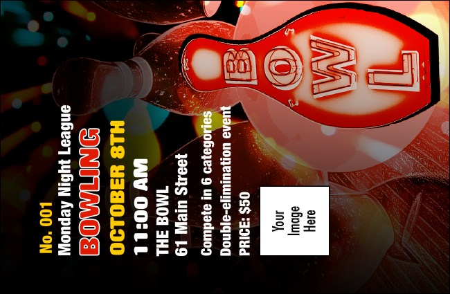 Bowling Drink Ticket Product Front