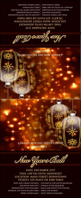 Golden Ornament Table Tent Product Front