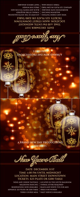 Golden Ornament Table Tent Product Front