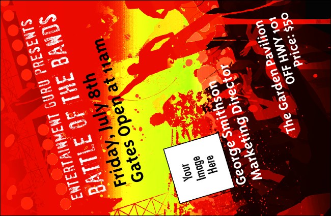 Rock Concert Red VIP Event Badge Small Product Front