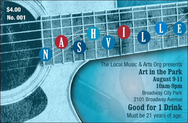 Nashville Drink Ticket