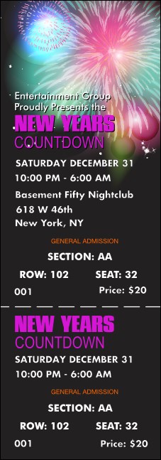 Fireworks Reserved Event Ticket Product Front