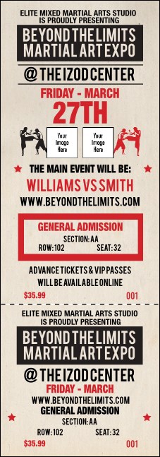 MMA Old School Reserved Event Ticket Product Front