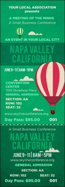 Napa Valley Reserved Event Ticket Product Front