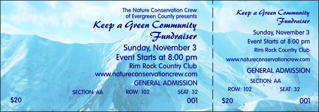 Nature Series - Mountain Reserved Event Ticket Product Front