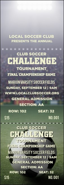Soccer Stadium Reserved Event Ticket Product Front
