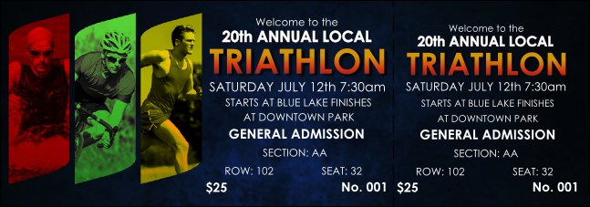 Triathlon Reserved Event Ticket Product Front