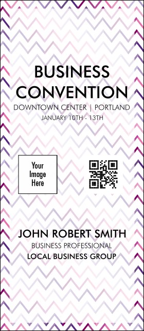 Geometric Gradient Waves VIP Event Badge Large Product Front