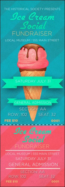 Ice Cream Reserved Event Ticket Product Front