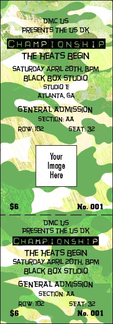 Camouflage Reserved Event Ticket Product Front